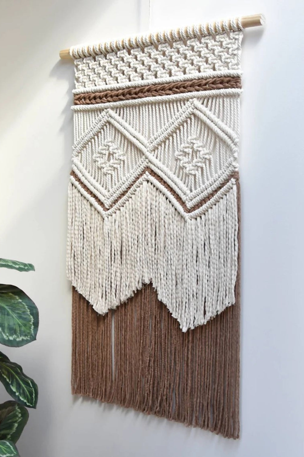 Two-Tone Handmade Macrame Wall Hanging The Stout Steer
