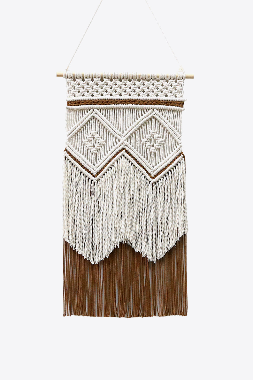 Two-Tone Handmade Macrame Wall Hanging The Stout Steer