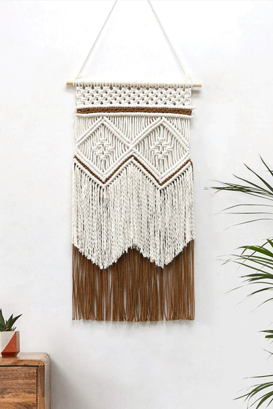 Two-Tone Handmade Macrame Wall Hanging The Stout Steer