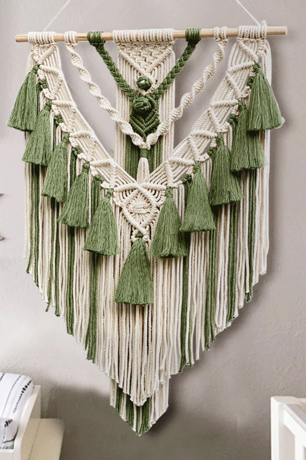 Two-Tone Macrame Wall Hanging The Stout Steer