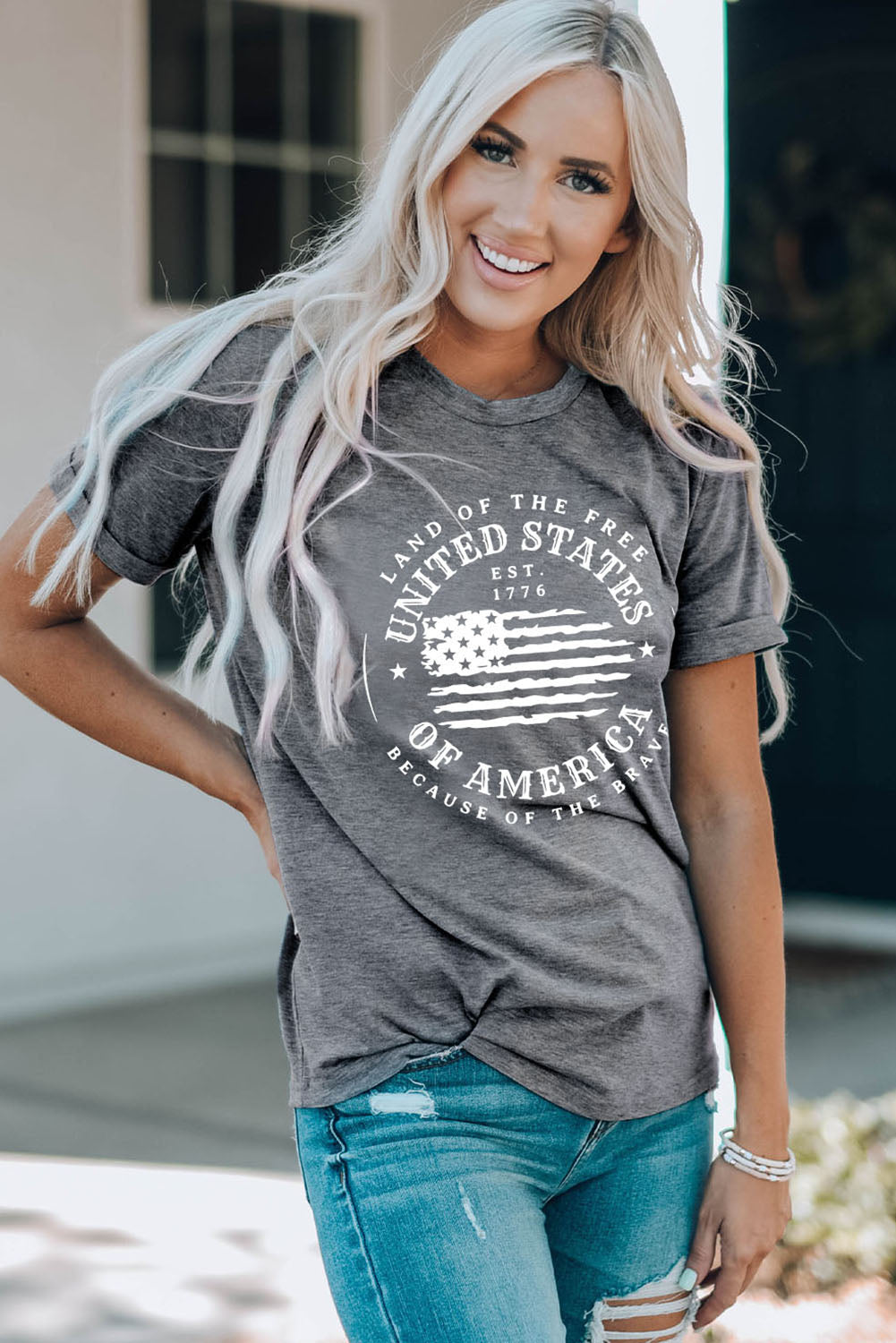 US Flag Graphic Short Sleeve Tee The Stout Steer