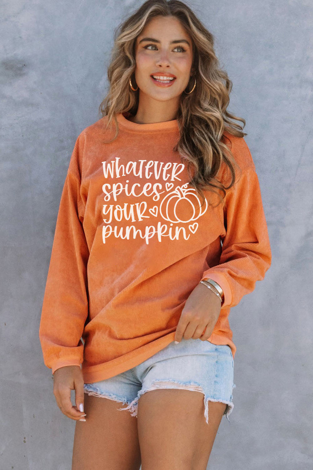 WHATEVER SPICES YOUR PUMPKIN Graphic Sweatshirt The Stout Steer