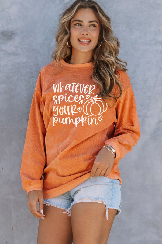 WHATEVER SPICES YOUR PUMPKIN Graphic Sweatshirt The Stout Steer