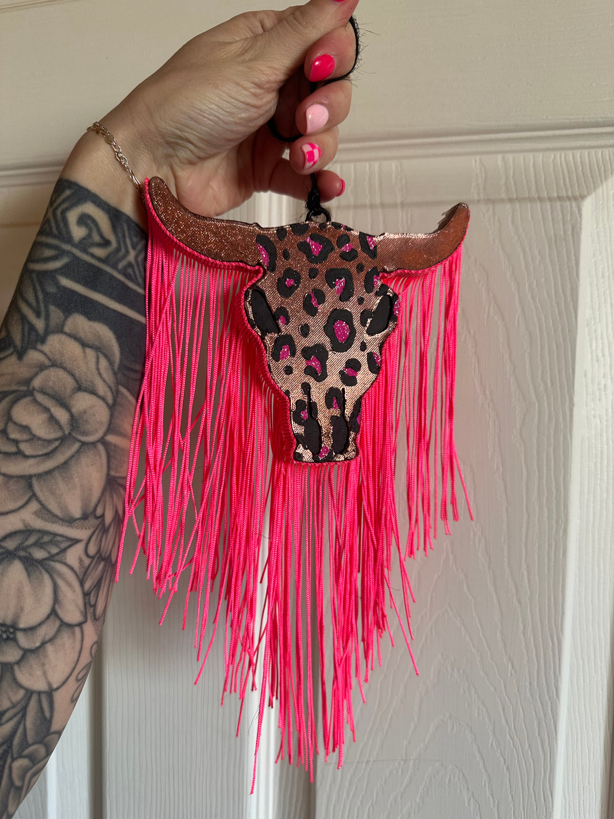 Leopard Bull Skull Freshie