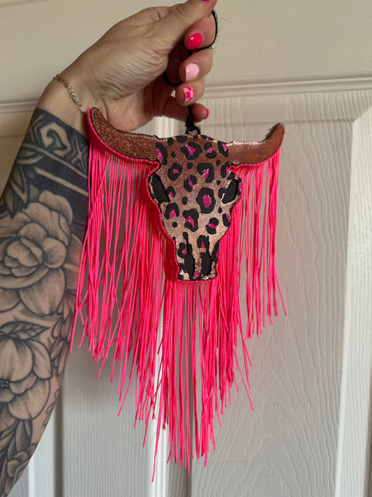 Leopard Bull Skull Freshie