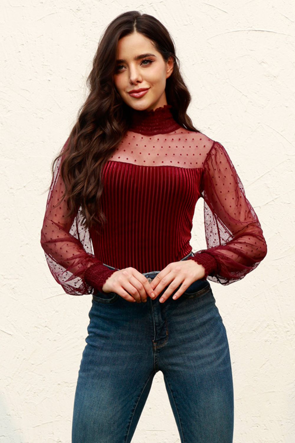 Mesh Long Sleeve Bodysuit