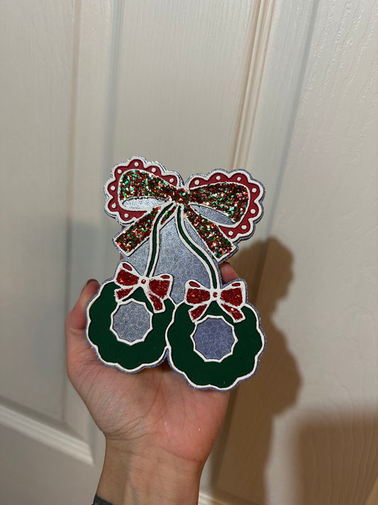 Wreath Cherries Bow Freshie