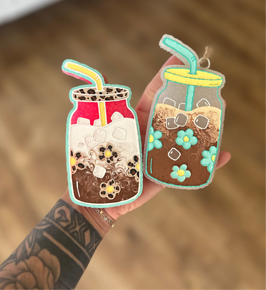 Glass Flower Cup Freshie