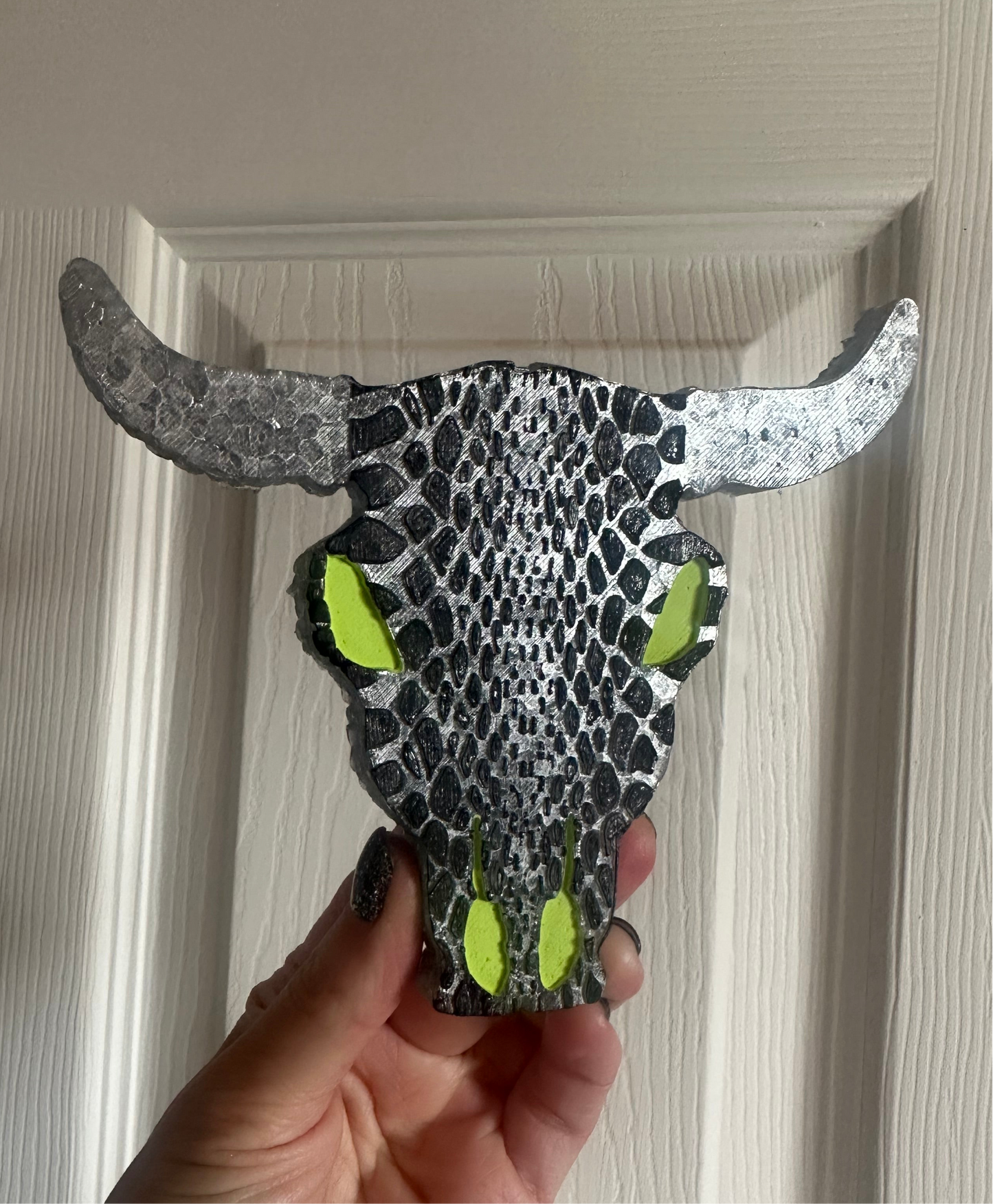 Snakeskin Bull Skull Freshie