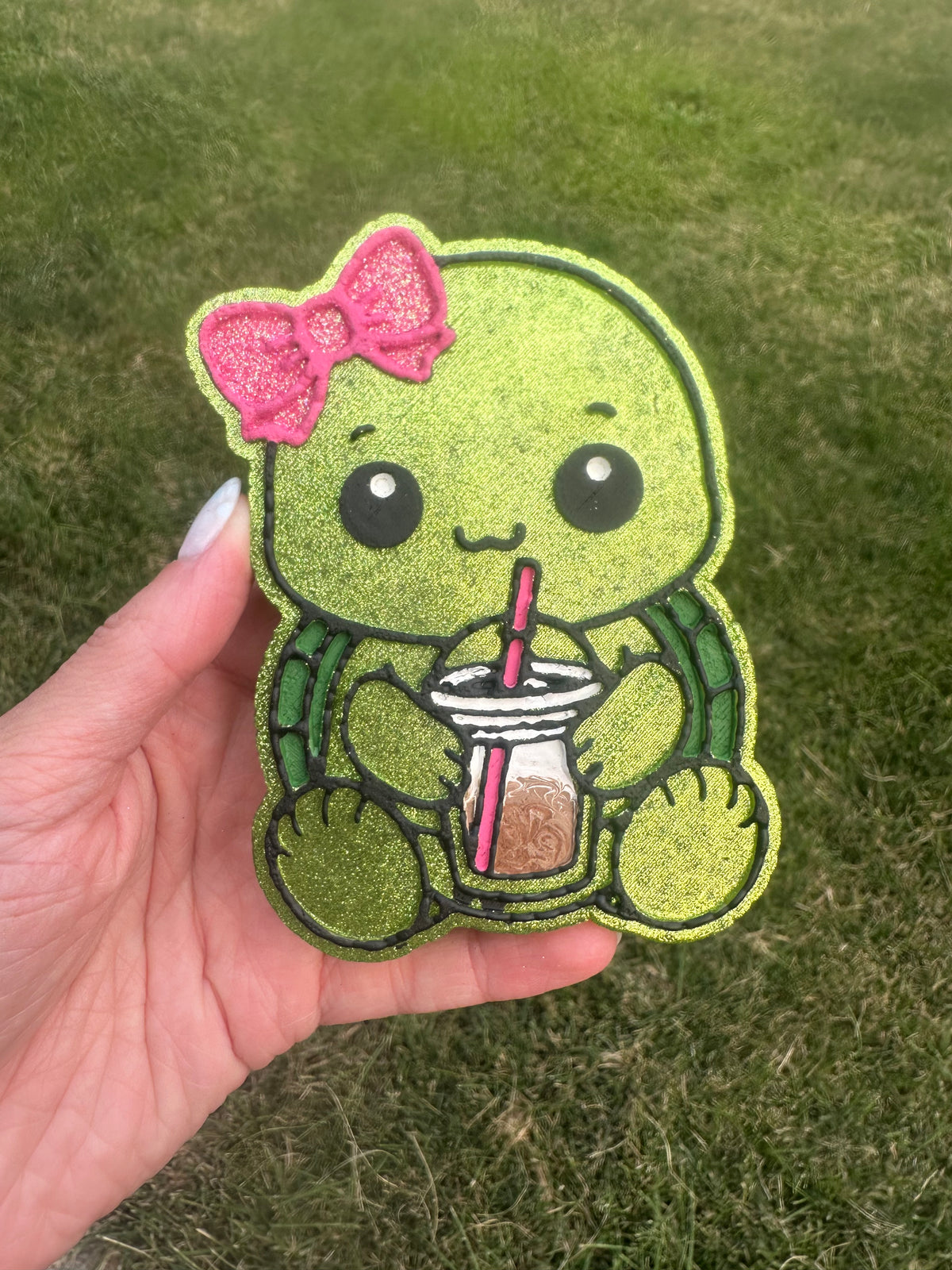 Girly Turtle with Drink Freshie