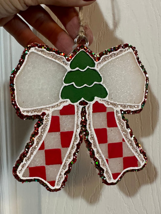 Tree Checkered Bow Freshie