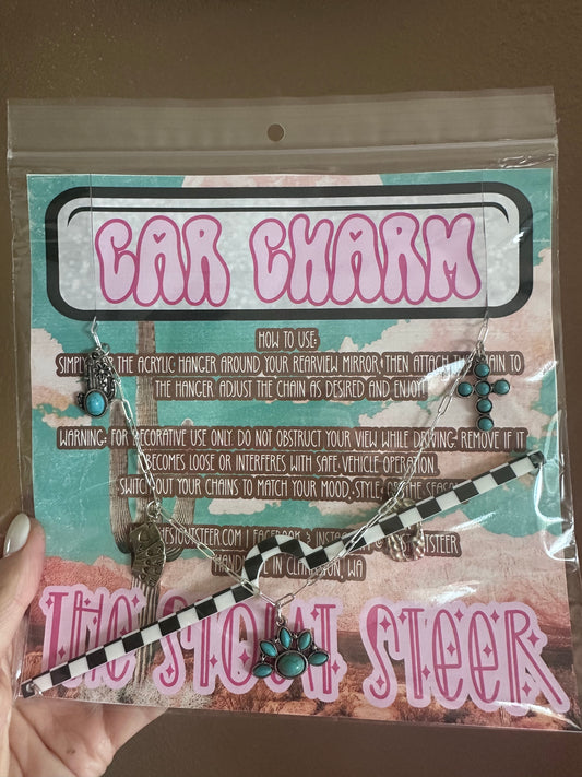 Simple, Slick & Sleek Cowgirl Car Charm