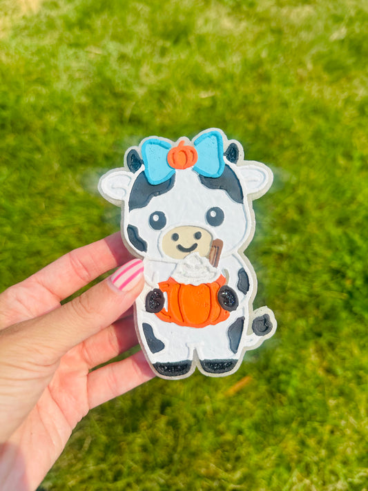 Cow with Pumpkin Drink Freshie
