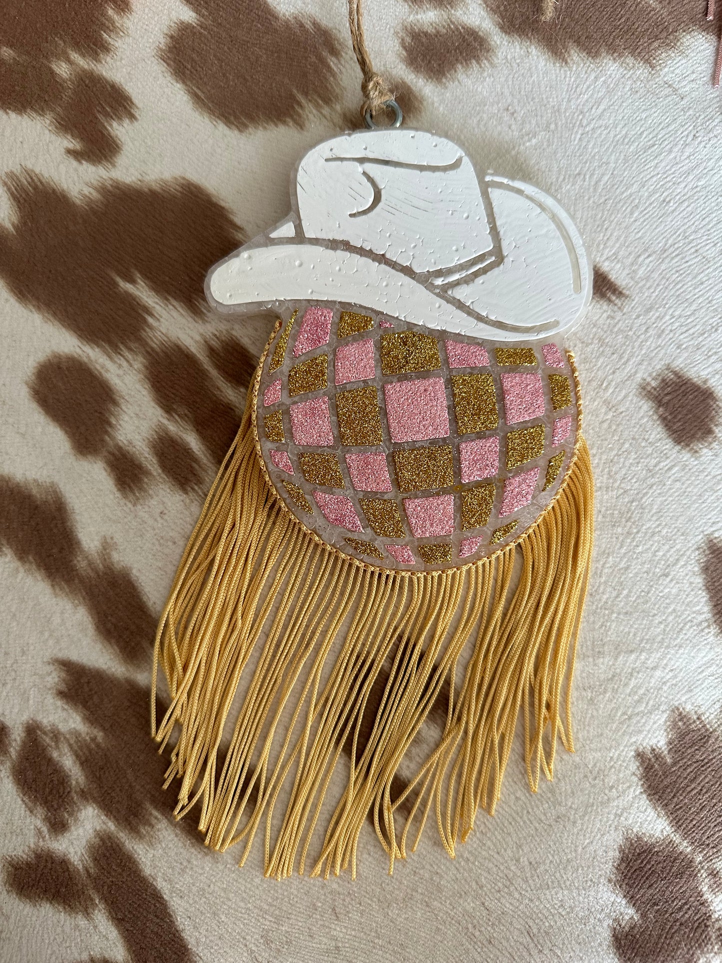 Disco Cowgirl Hat Freshie