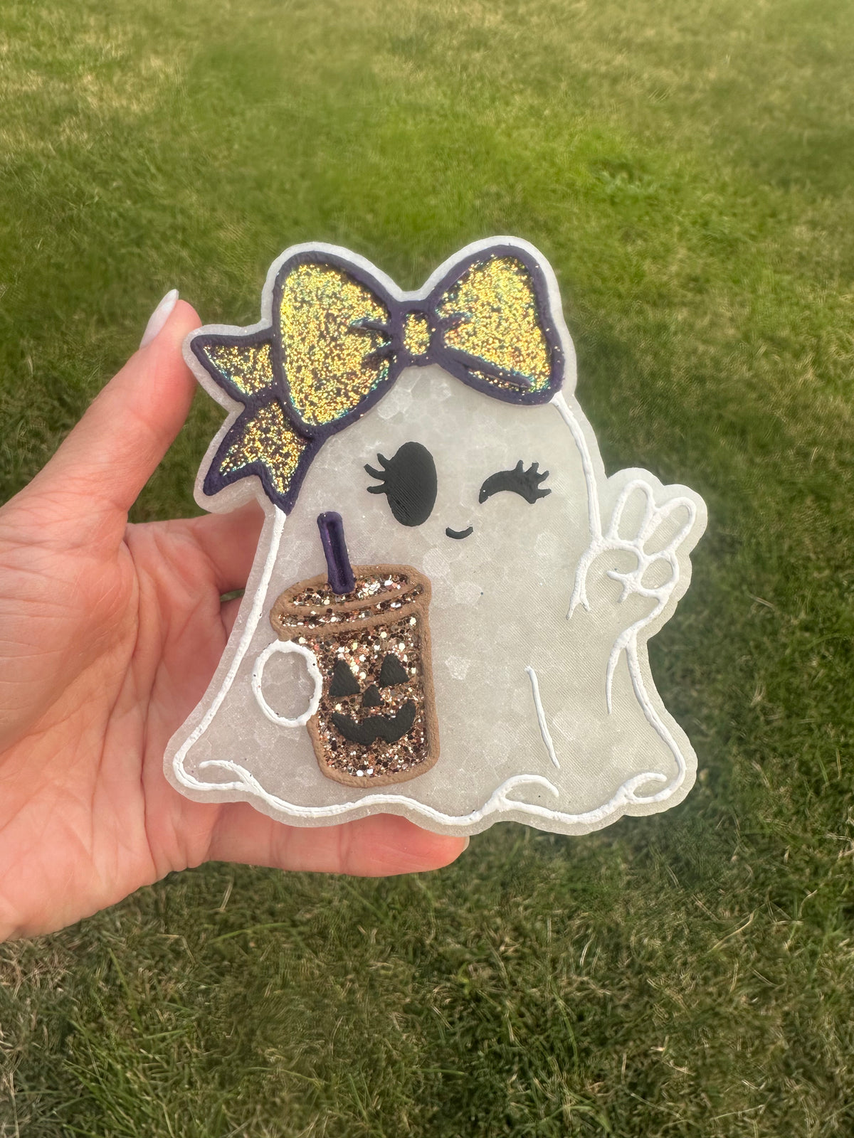 Peace Ghost with Drink and Bow Freshie