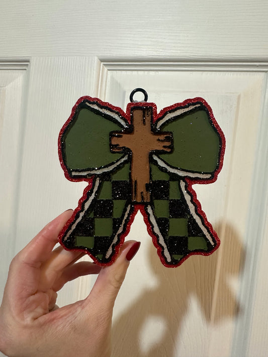 Cross Checkered Bow Freshie