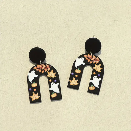 Clay Halloween U-Shaped Earrings