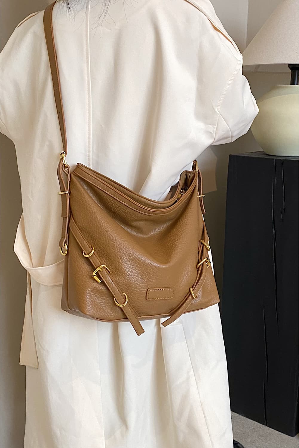 Large PU Leather Crossbody Bag