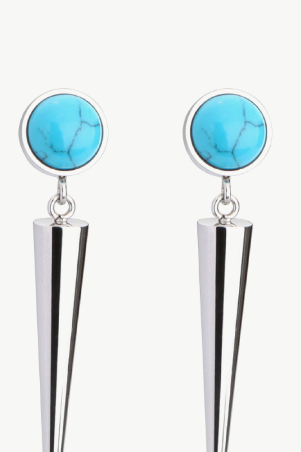 18K Stainless Steel Turquoise Drop Earrings The Stout Steer