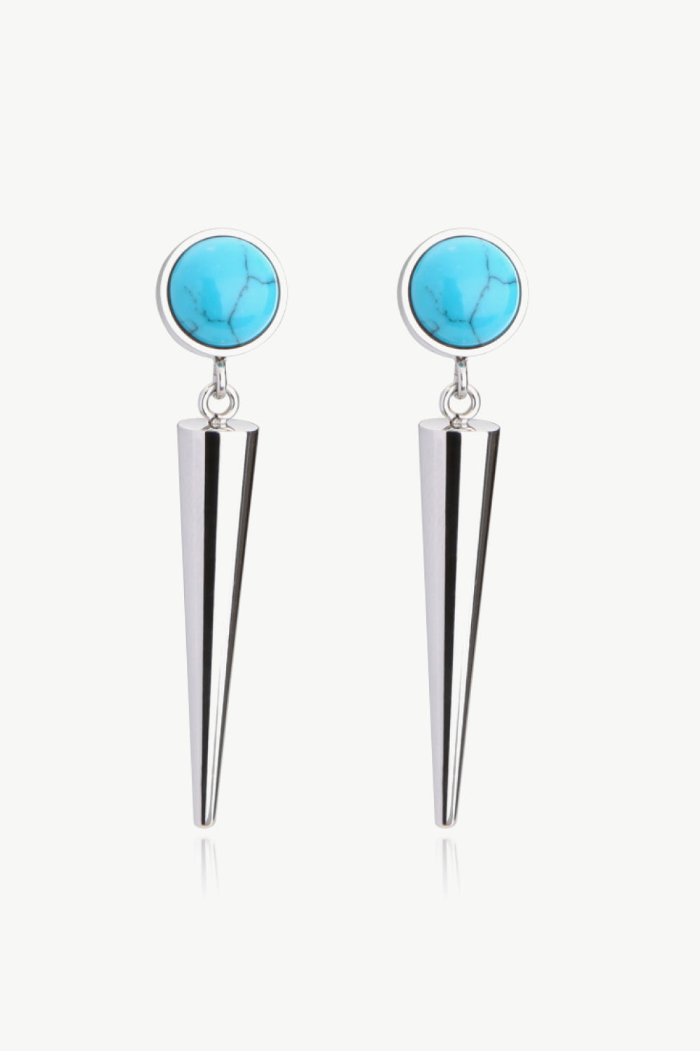 18K Stainless Steel Turquoise Drop Earrings The Stout Steer