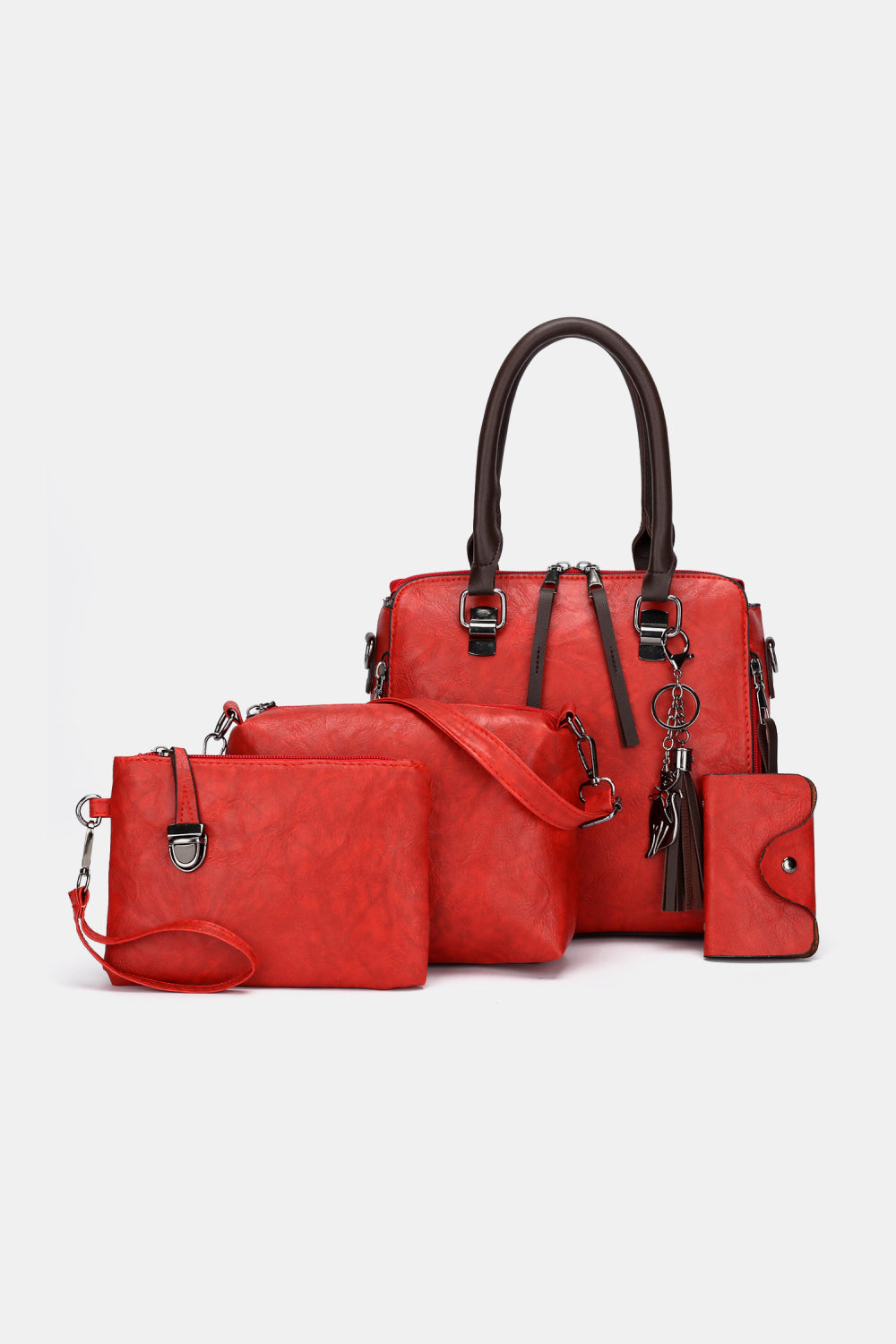 4-Piece PU Leather Bag Set The Stout Steer