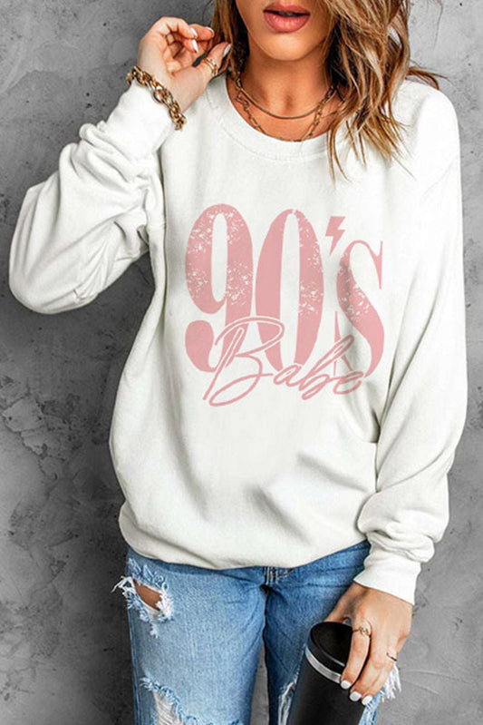 90's BABE Graphic Dropped Shoulder Sweatshirt The Stout Steer