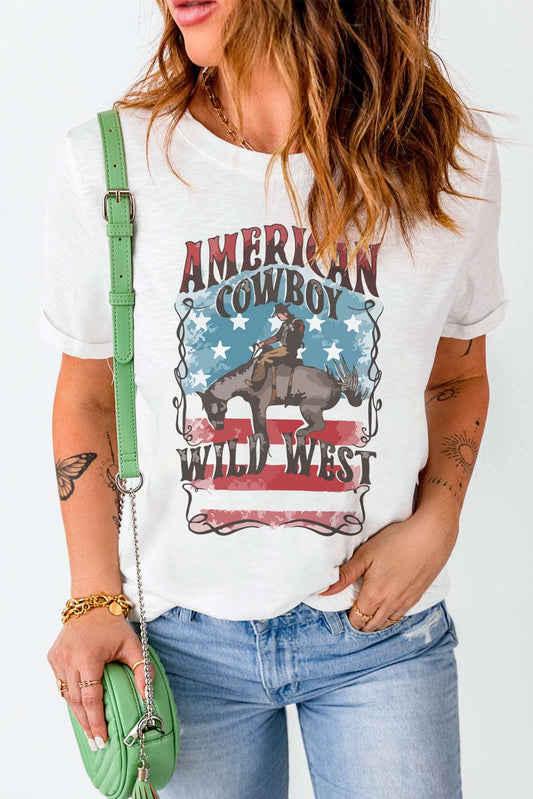 AMERICAN COWBOY WILD WEST Tee Shirt The Stout Steer