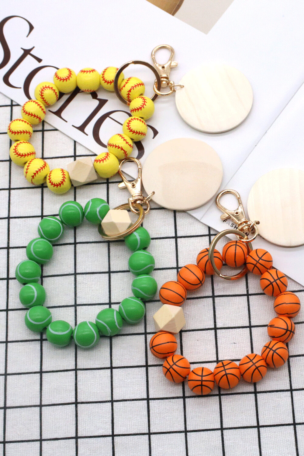 Assorted 4-Pack Wristlet Bead Key Chain The Stout Steer