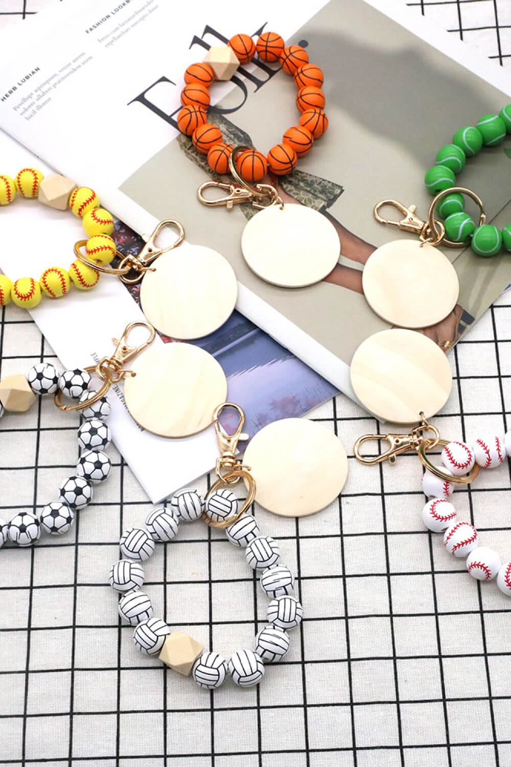 Assorted 4-Pack Wristlet Bead Key Chain The Stout Steer