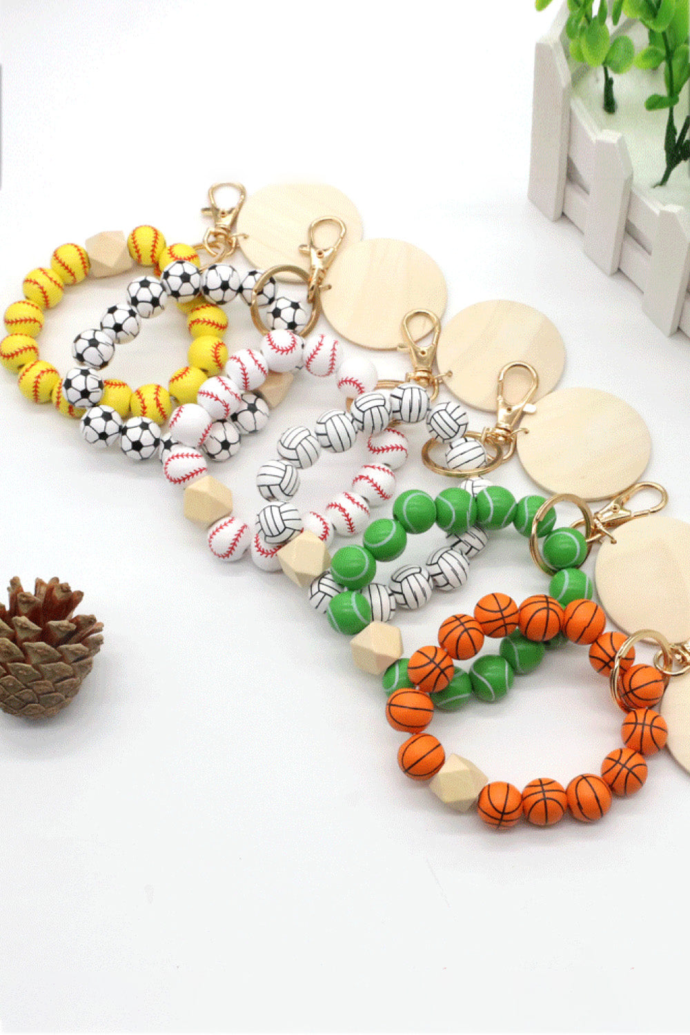 Assorted 4-Pack Wristlet Bead Key Chain The Stout Steer
