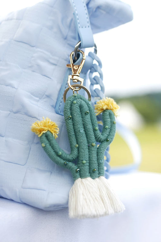 Bead Trim Cactus Keychain with Fringe The Stout Steer