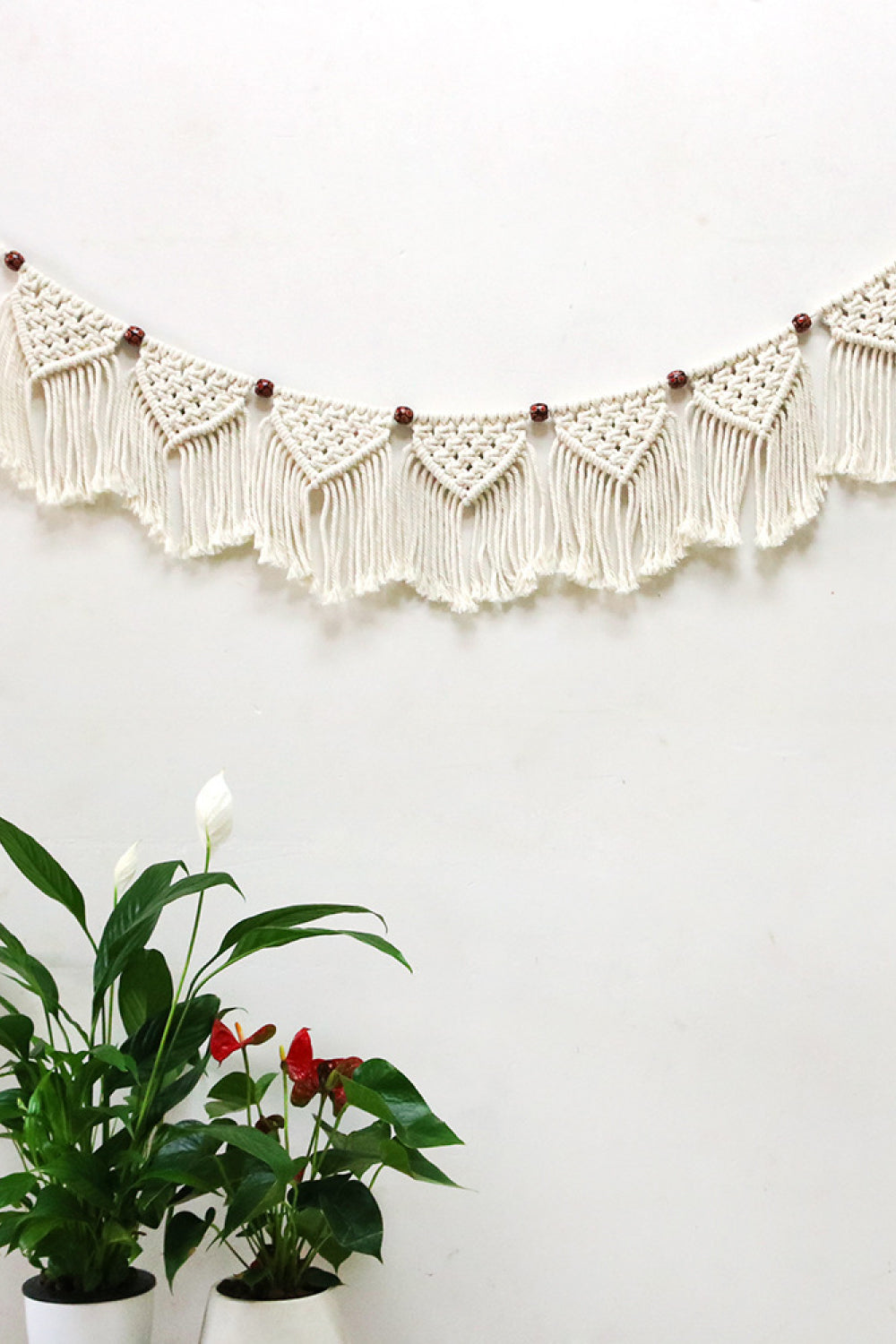 Bead Trim Macrame Fringe Wall Hanging The Stout Steer