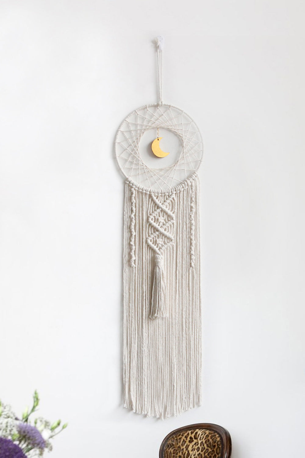 Bohemian Hand-Woven Moon Macrame Wall Hanging The Stout Steer