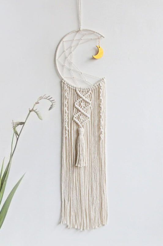 Bohemian Hand-Woven Moon Macrame Wall Hanging The Stout Steer