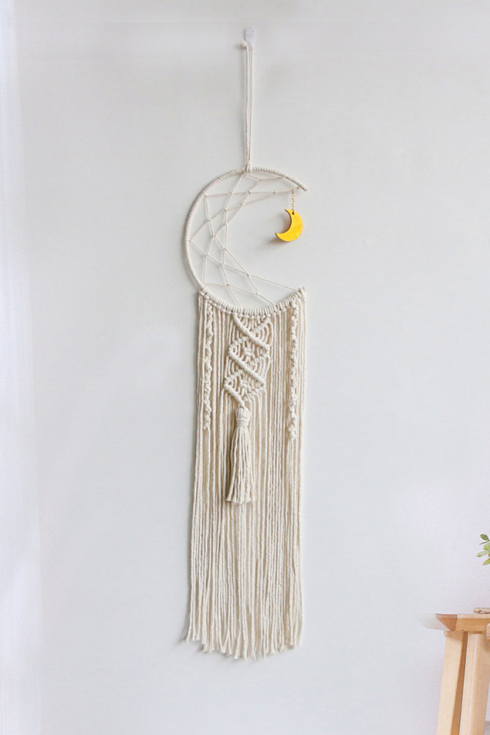 Bohemian Hand-Woven Moon Macrame Wall Hanging The Stout Steer