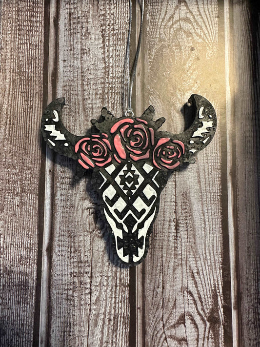 Buffalo Floral Skull Freshie The Stout Steer