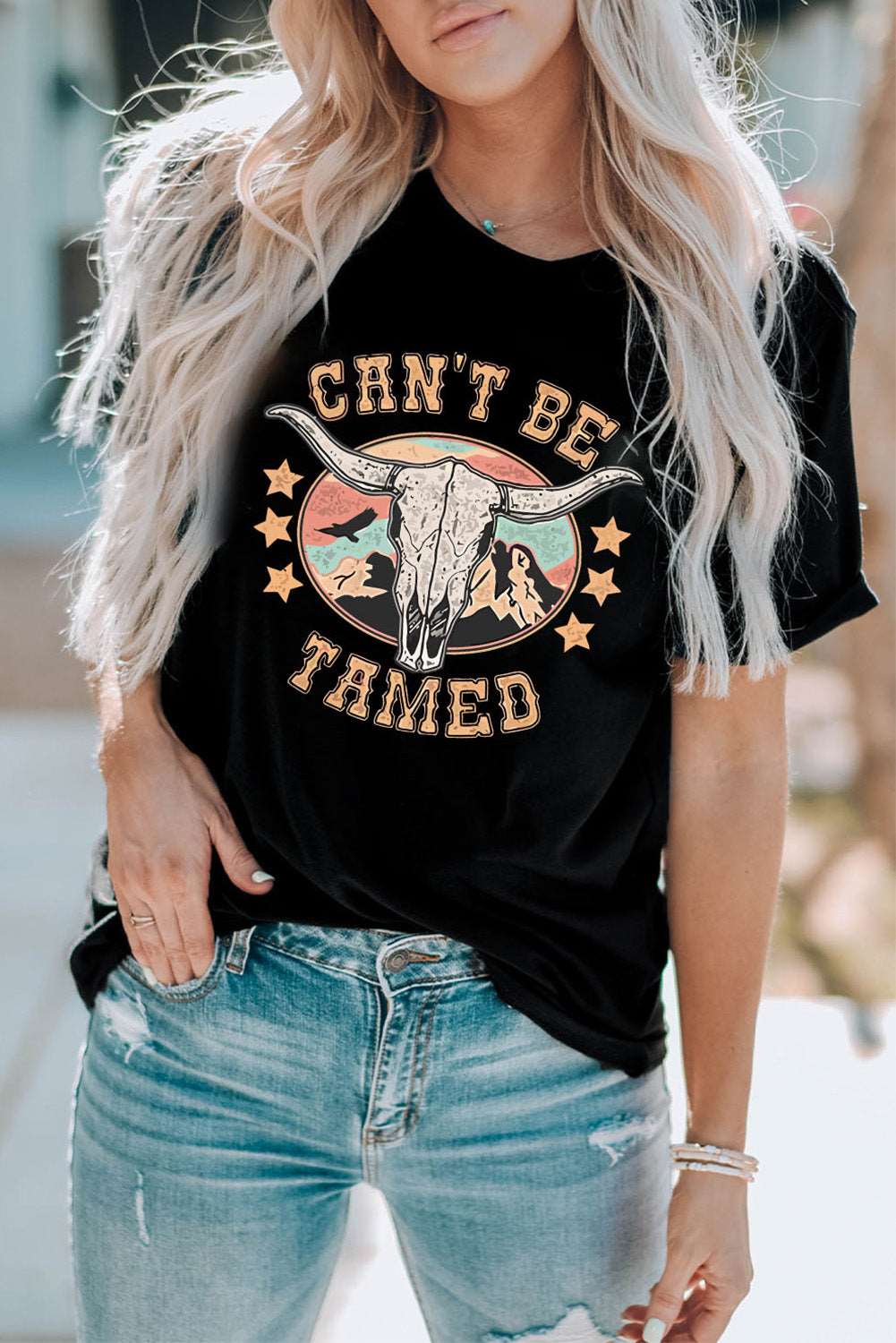 CAN'T BE TAMED Graphic Short Sleeve Tee The Stout Steer