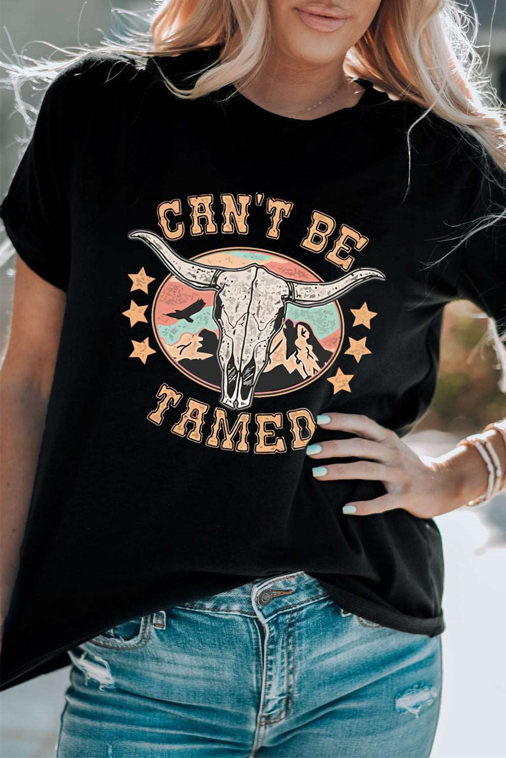 CAN'T BE TAMED Graphic Short Sleeve Tee The Stout Steer