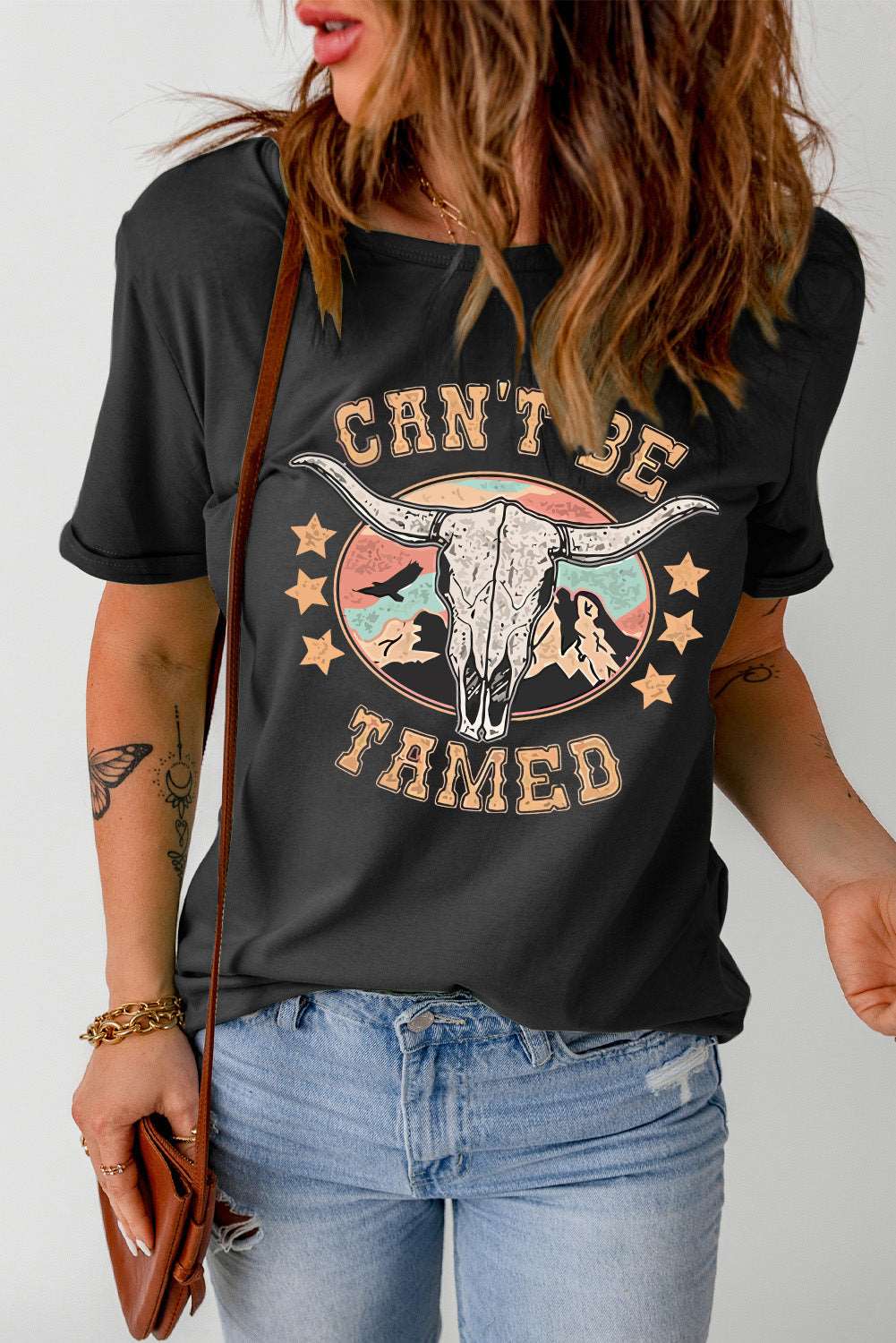 CAN'T BE TAMED Graphic Short Sleeve Tee The Stout Steer