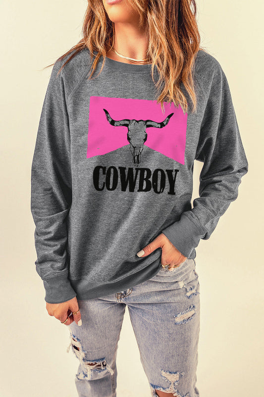 COWBOY Bull Graphic Sweatshirt The Stout Steer