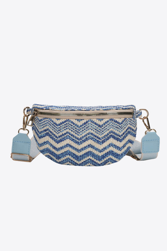 Chevron Straw Sling Bag The Stout Steer