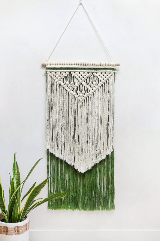 Contrast Fringe Handmade Macrame Wall Hanging The Stout Steer