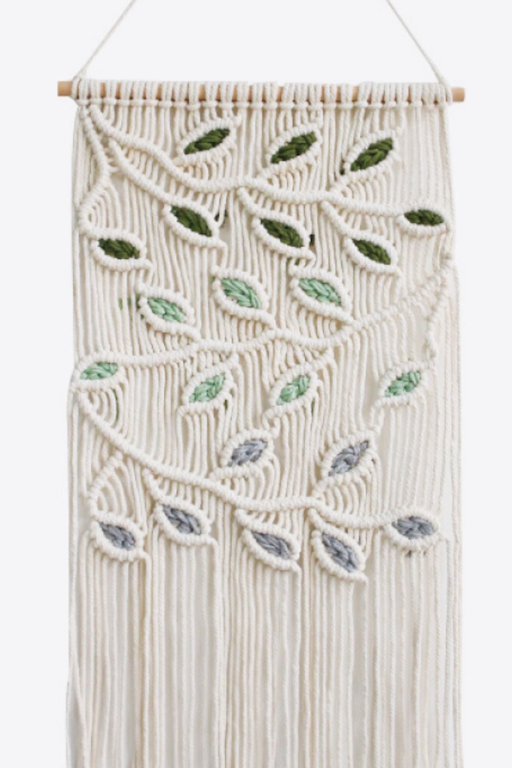 Contrast Leaf Fringe Macrame Wall Hanging The Stout Steer