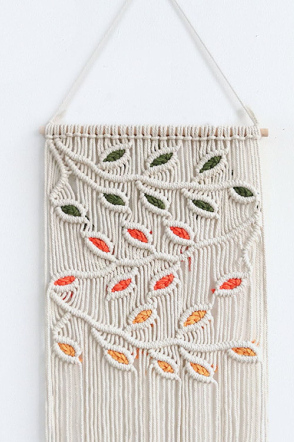 Contrast Leaf Fringe Macrame Wall Hanging The Stout Steer