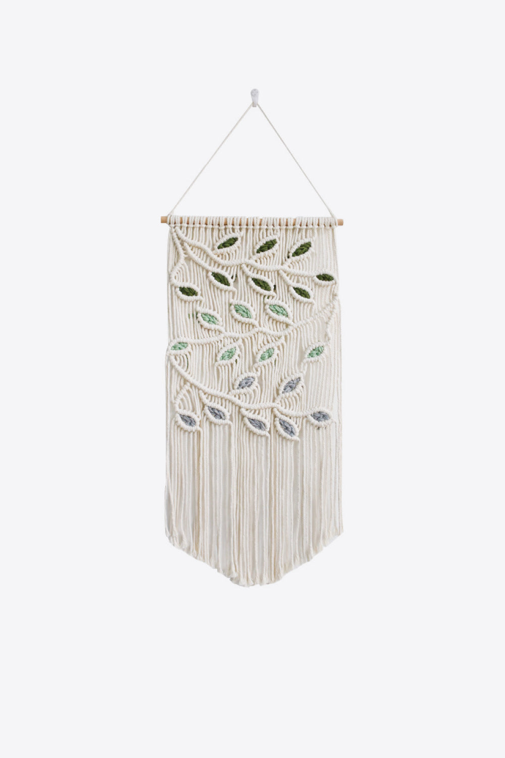 Contrast Leaf Fringe Macrame Wall Hanging The Stout Steer