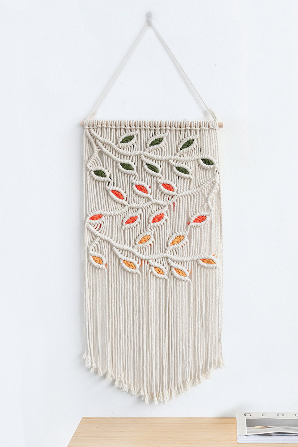 Contrast Leaf Fringe Macrame Wall Hanging The Stout Steer