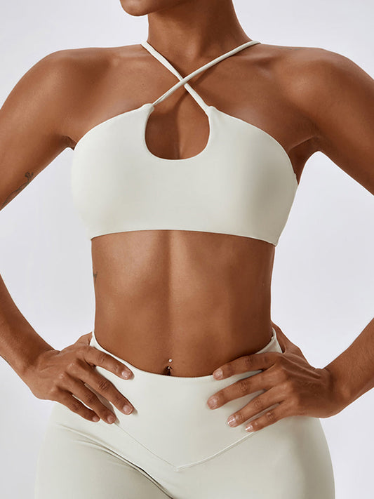 Cropped Halter Neck Sports Bra The Stout Steer