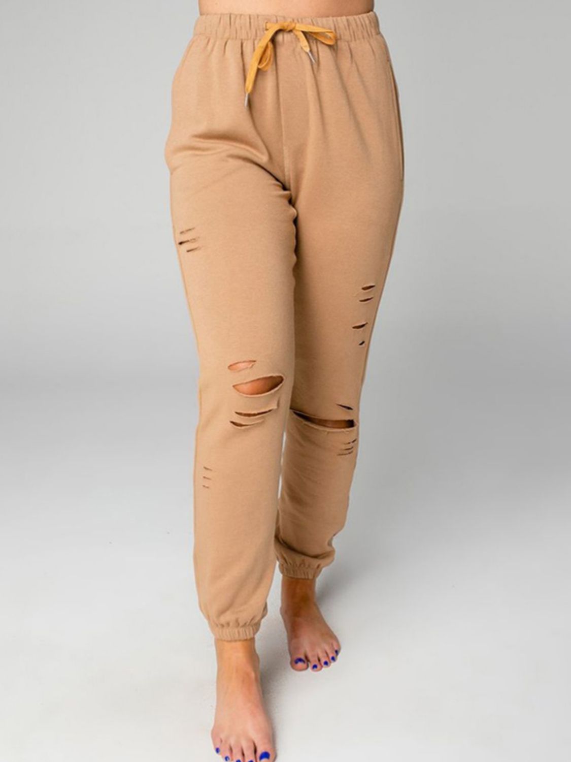 Distressed Sweatshirt and Joggers Set The Stout Steer