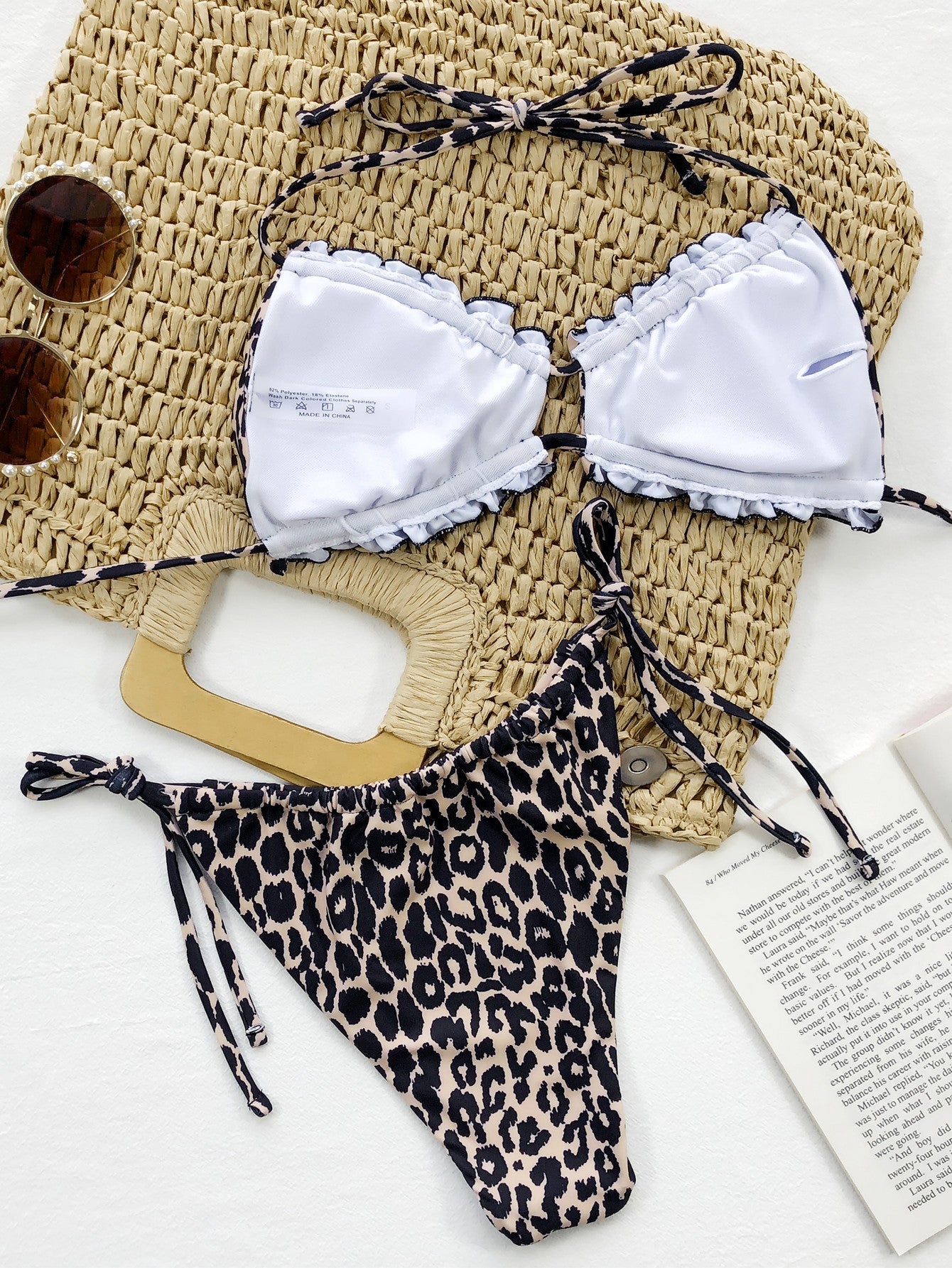 Frill Trill Halter Neck Bikini Set The Stout Steer