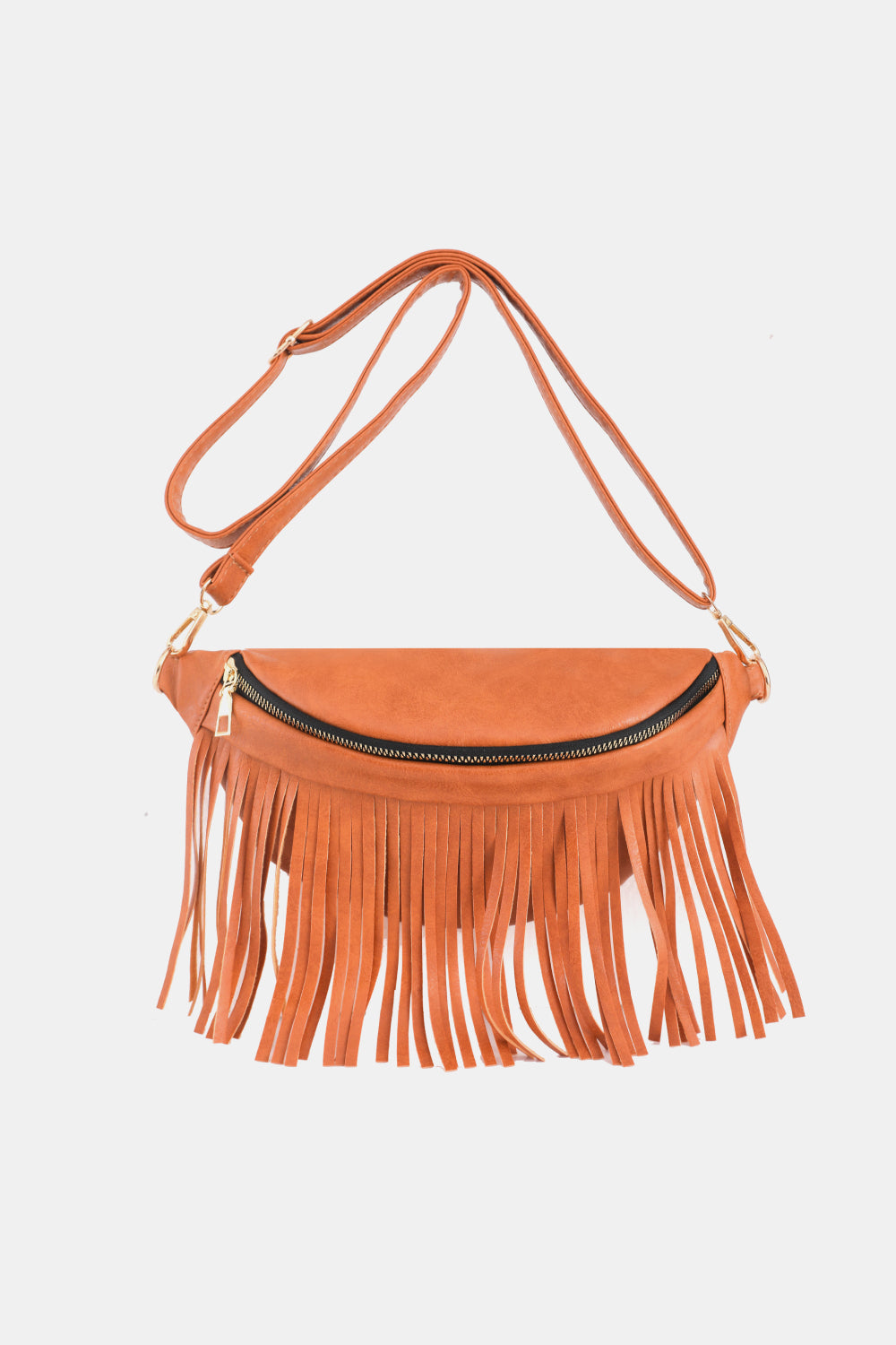 Fringed PU Leather Sling Bag The Stout Steer